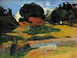 Paul Gauguin Canvas Paintings - The Swineherd
